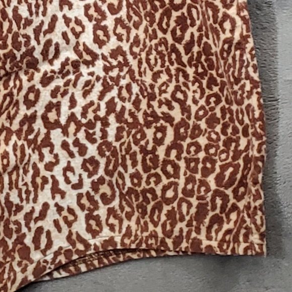 Newport News Button Down Flannel Long Sleeve Night Shirt Leopard Print S… - Picture 7 of 9